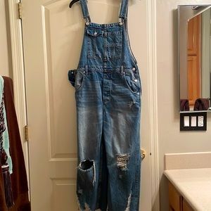 Free people, overalls medium blue